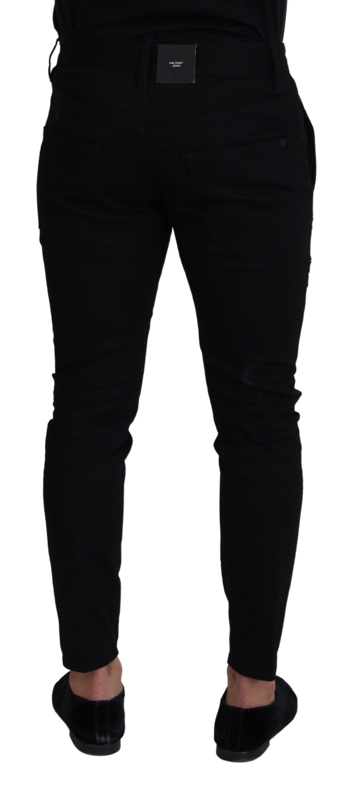 Dsquared² Chic Black Mainline Cotton Blend Pants