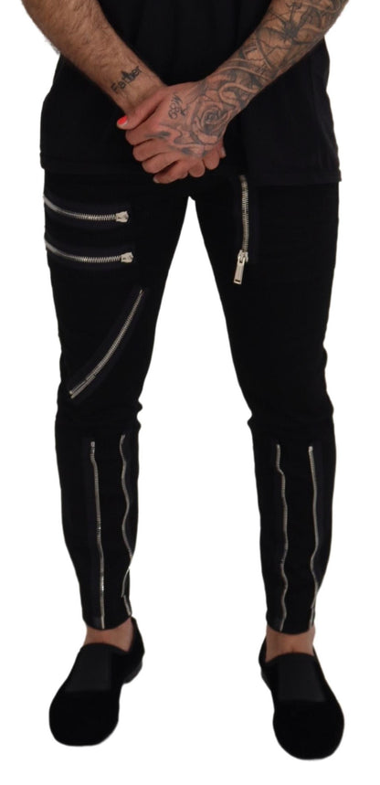 Dsquared² Chic Black Mainline Cotton Blend Pants