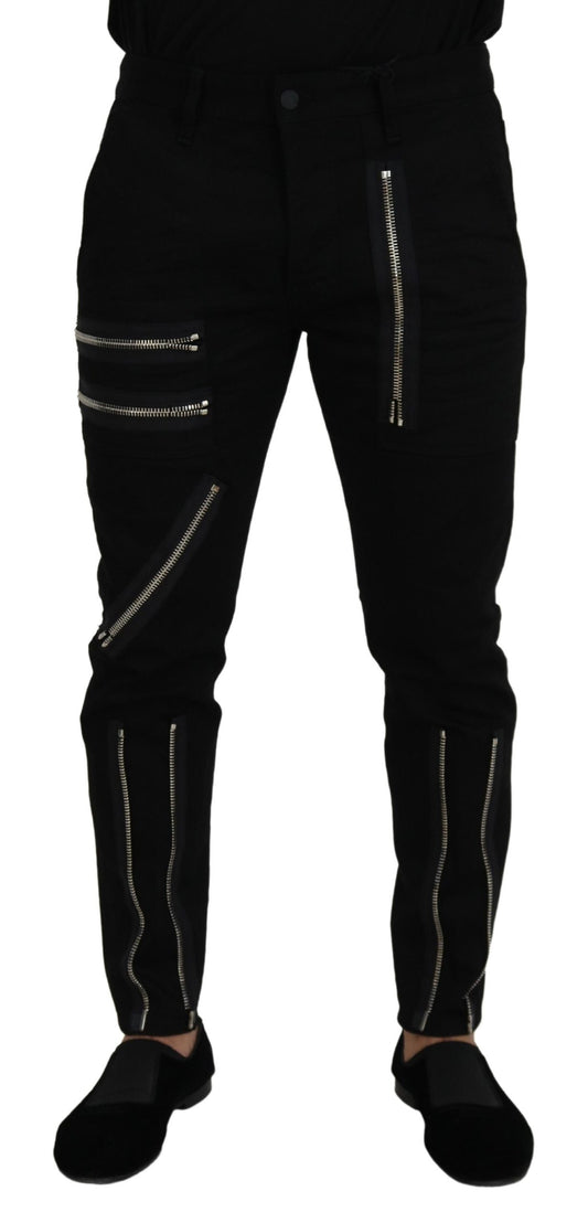 Dsquared² Chic Black MainLine Cotton Blend Pants