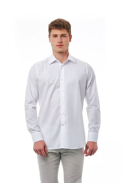 Bagutta White Cotton Men Shirt