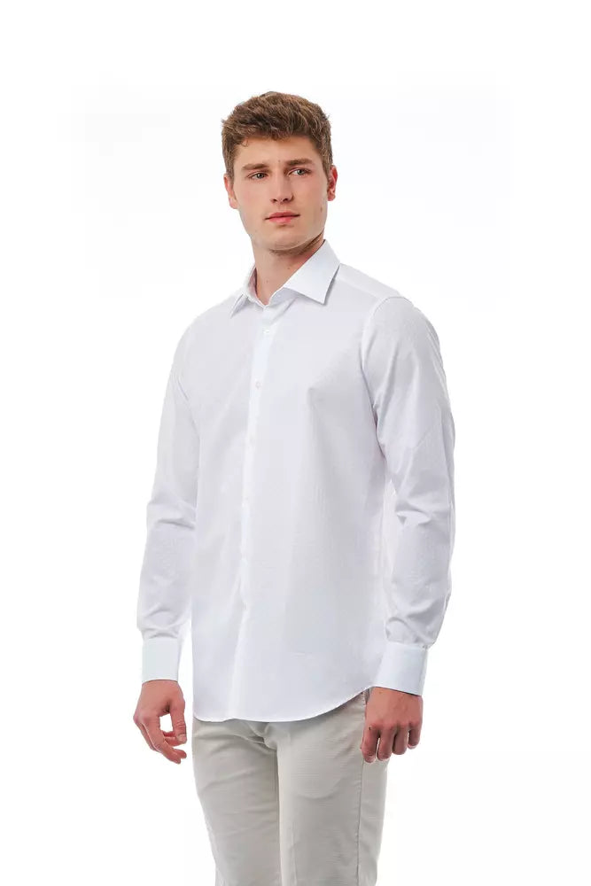 Bagutta White Cotton Men Shirt