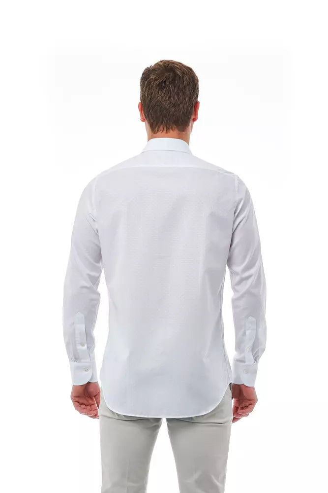 Bagutta White Cotton Men Shirt