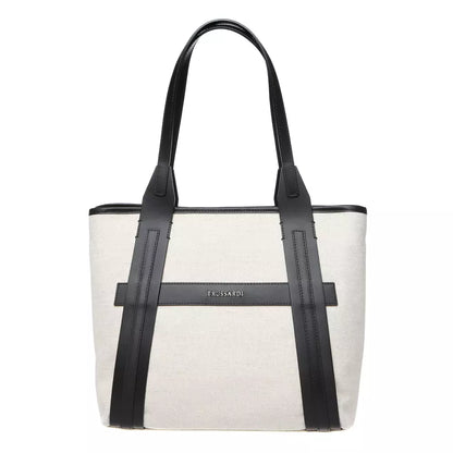 Trussardi White Cotton Women Shoulder Bag