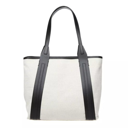 Trussardi White Cotton Women Shoulder Bag