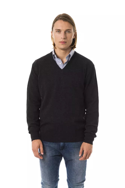 Uominitaliani Gray Wool Men Sweater