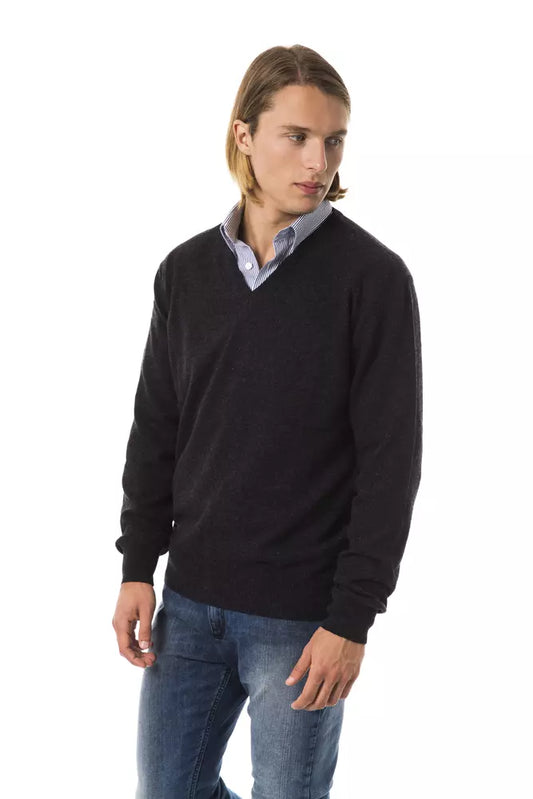 Uominitaliani Gray Wool Men Sweater