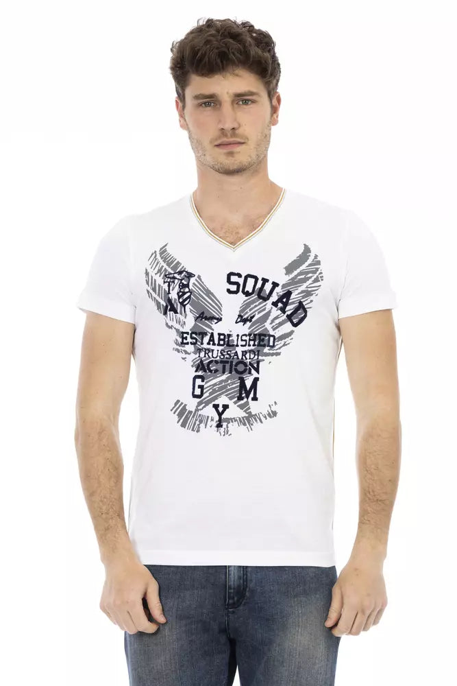 Trussardi Action White Cotton Men's T-Shirt