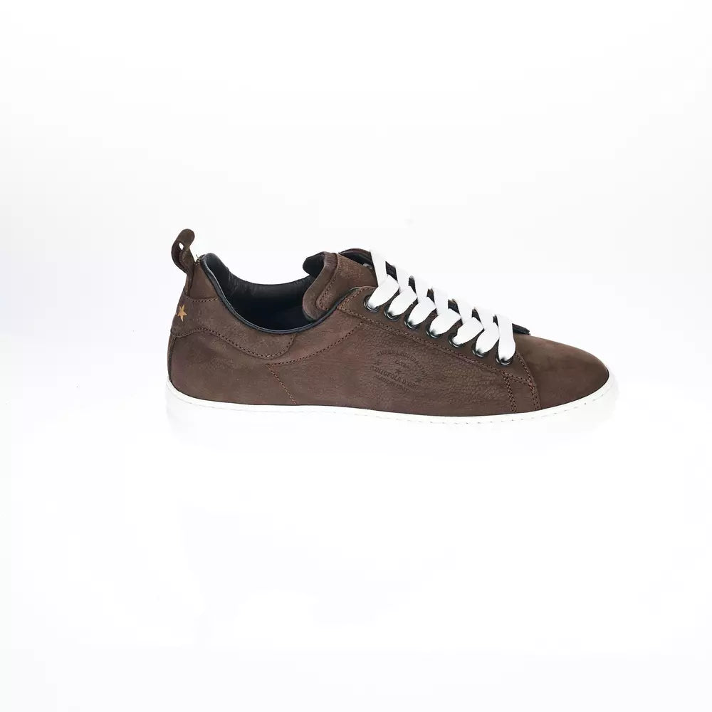 Pantofola D'Oro Brown Leather Men Sneaker