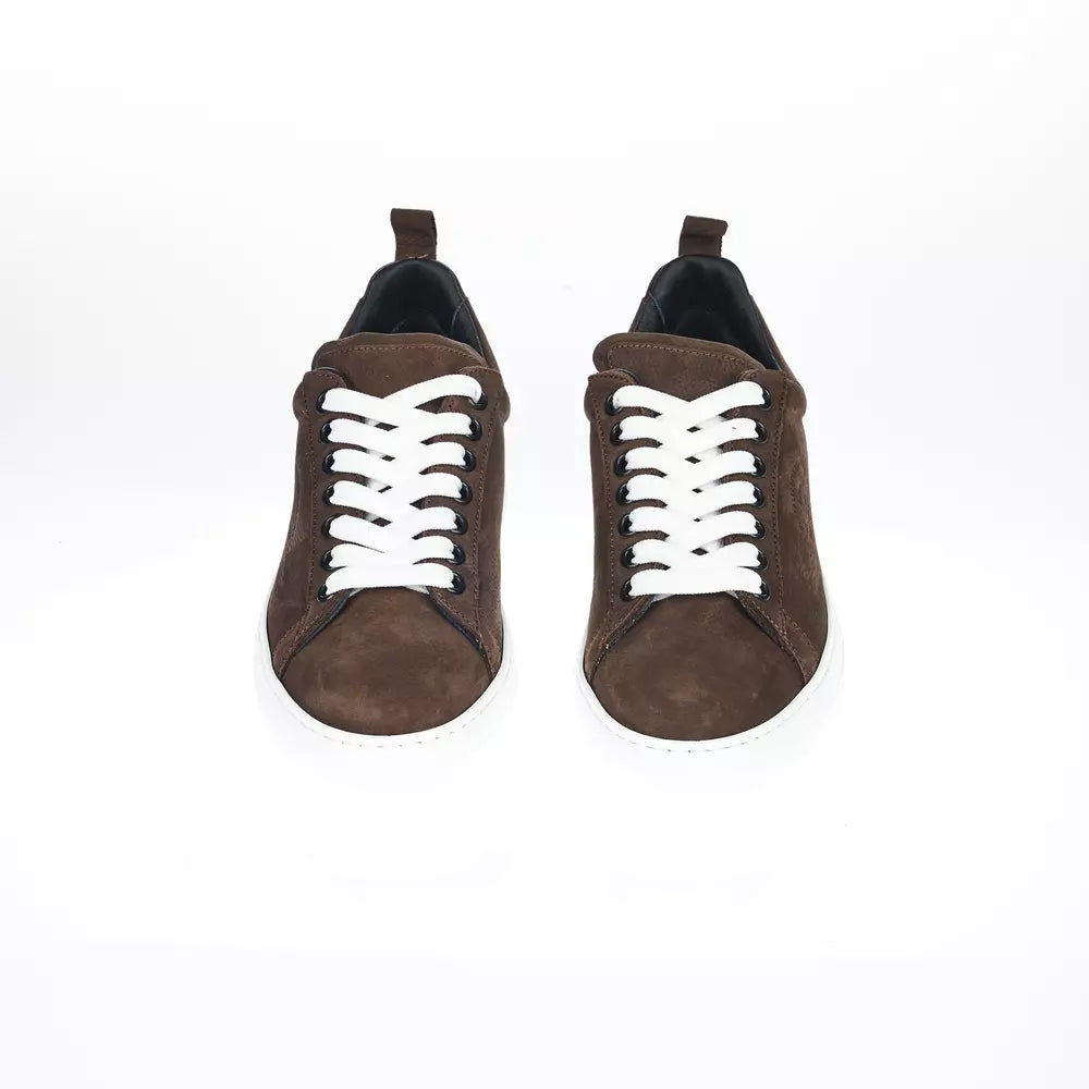 Pantofola D'Oro Brown Leather Men Sneaker