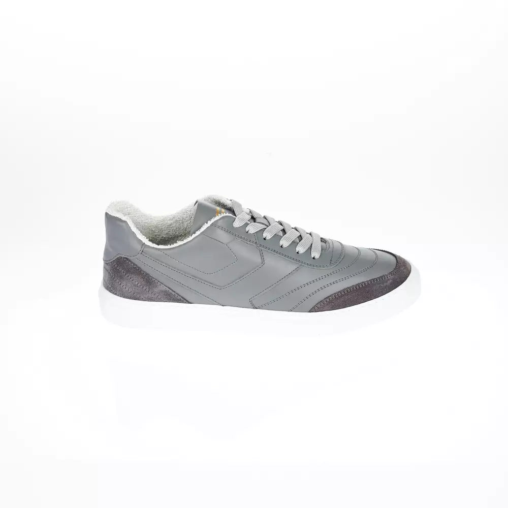 Pantofola D'Oro Gray Leather Men Sneaker