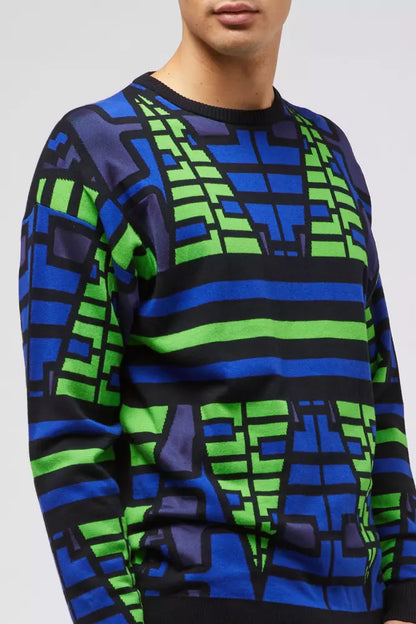 Custo Barcelona Blue Cotton Men Sweater