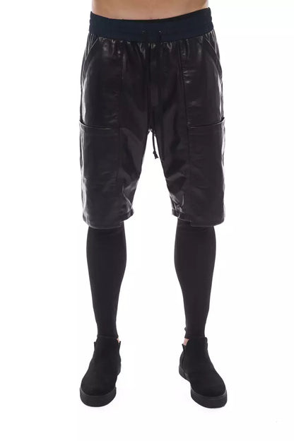 Nicolo Tonetto Black Leather Men's Pant