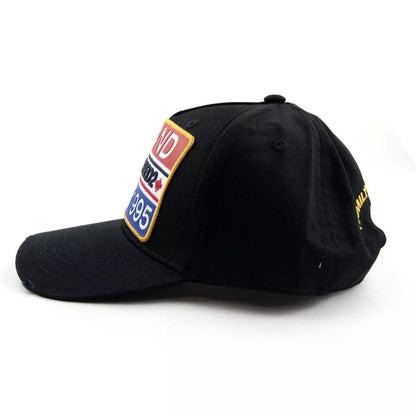 Dsquared² Chic Blue Cotton Visor Cap with Logo Patch