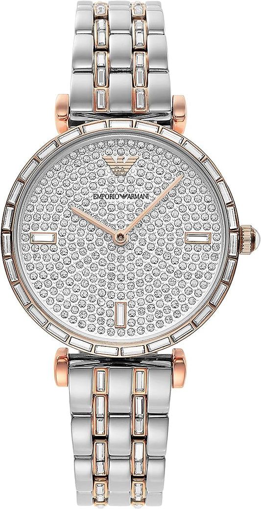 Emporio Armani Silver Steel Quartz Watch