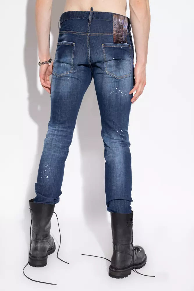 Dsquared² Cool Guy Distressed Tapered Jeans with Splatter Effect