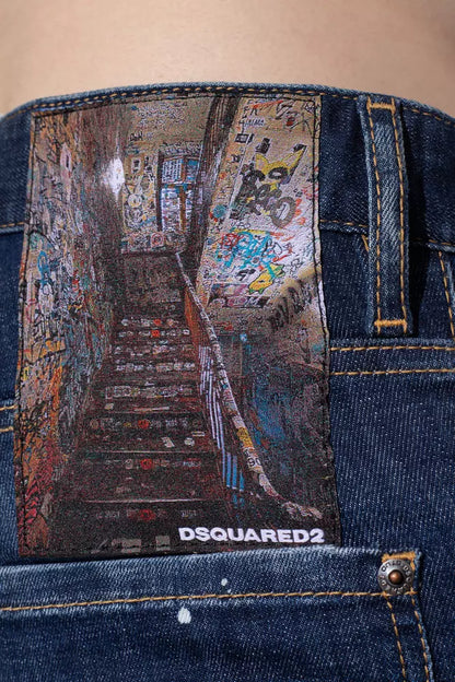 Dsquared² Cool Guy Distressed Tapered Jeans with Splatter Effect