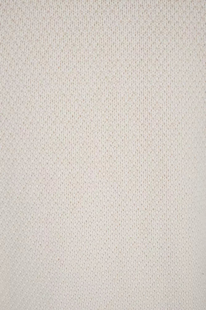 Yes Zee Elegant White Cardigan with Front Pockets