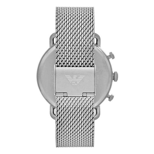 Emporio Armani Silver Steel Chronograph Watch