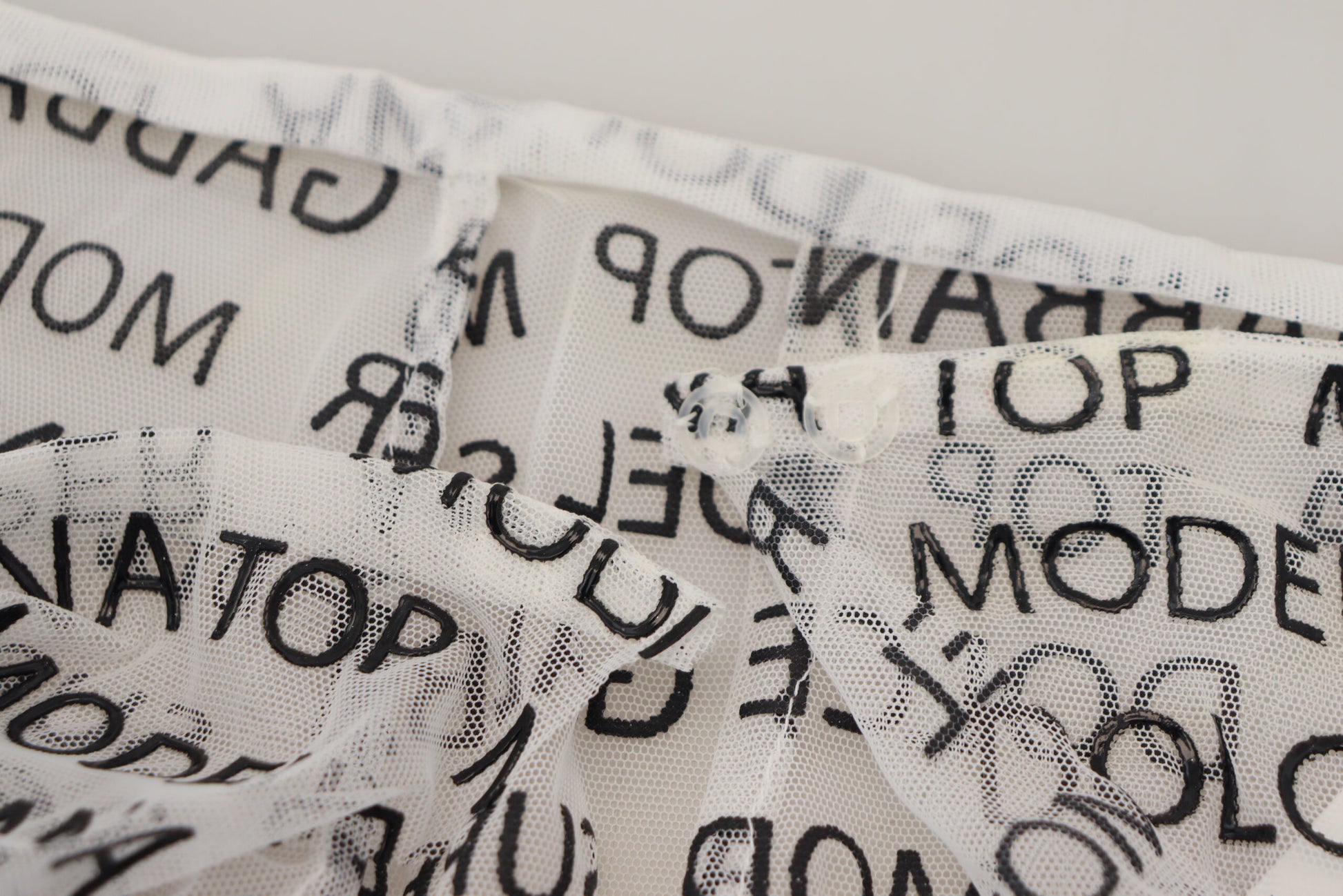 Dolce & Gabbana White Logo See Through A-line Mini Skirt