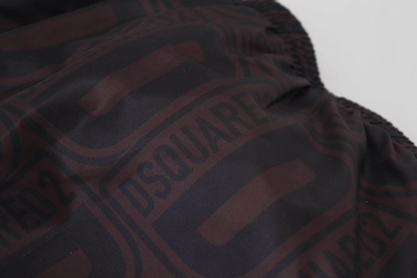 Dsquared² Chic Black and Brown Printed Swim Shorts