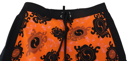 Dsquared² Chic Orange Swim Shorts Boxer for Men