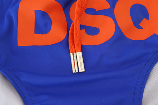 Dsquared² Exclusive Blue Orange Logo Swim Briefs