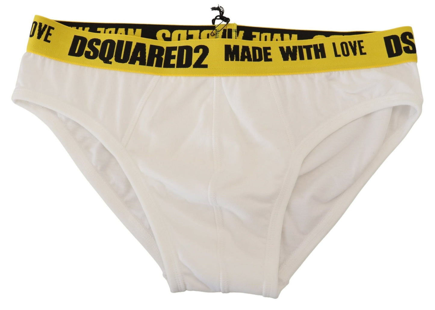 Dsquared² Chic White Cotton Stretch Briefs