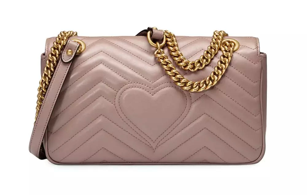 Gucci Chic Chevron Quilted Leather Shoulder Bag