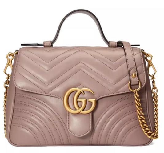 Gucci Elegant Beige Chevron Leather Crossbody Bag