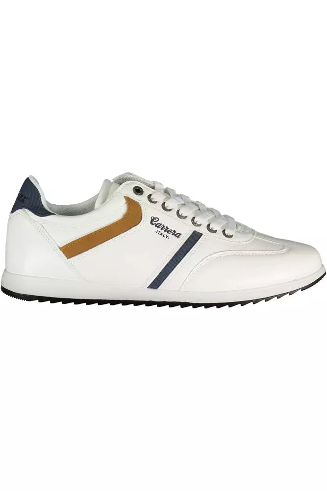 Carrera Eco-Leather Lace-Up Sneakers with Contrast Detail