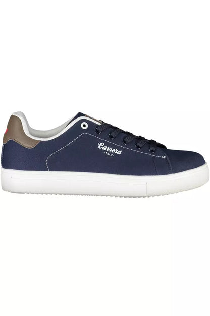 Carrera Sleek Blue Sneakers With Eco-Leather Accents