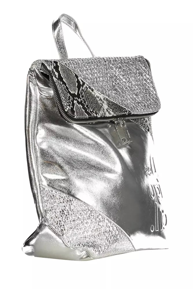 Desigual Silver Polyethylene Women Backpack