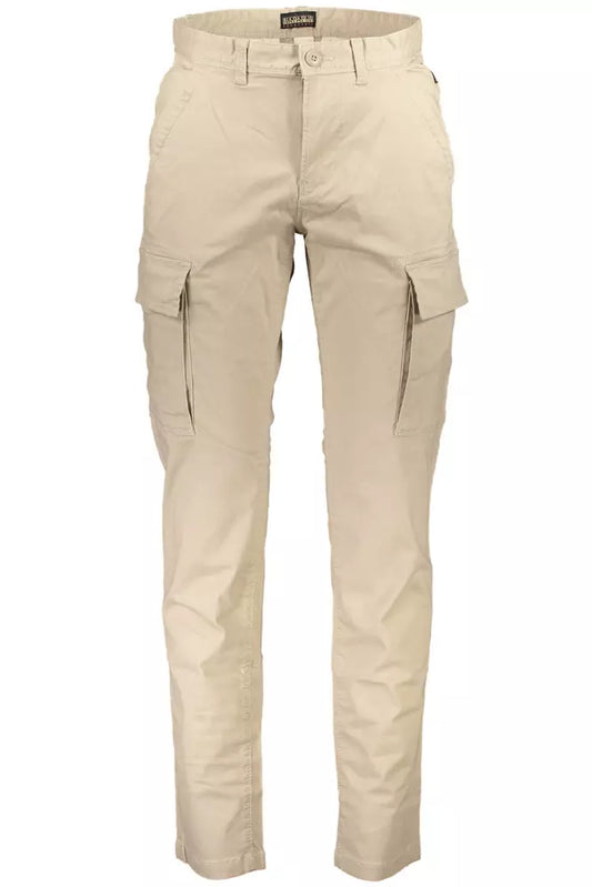 Napapijri Beige Cotton Men Trouser