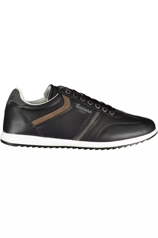 Carrera Sleek Black Sneakers with Contrasting Details