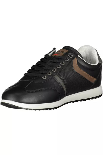 Carrera Sleek Black Sneakers with Contrasting Details