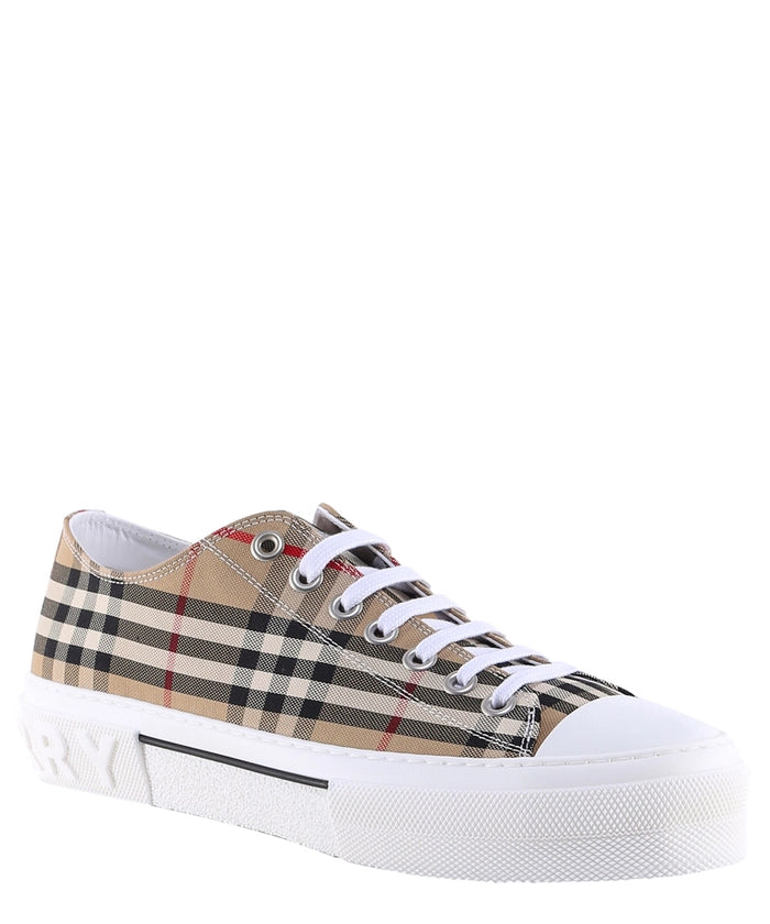 Burberry Archive Beige Italian Leather Sneakers