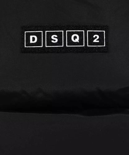 Dsquared² Sleek Black Down Jacket with Classic Logo