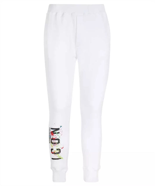 Dsquared² Elegant White Cotton Sweatpants