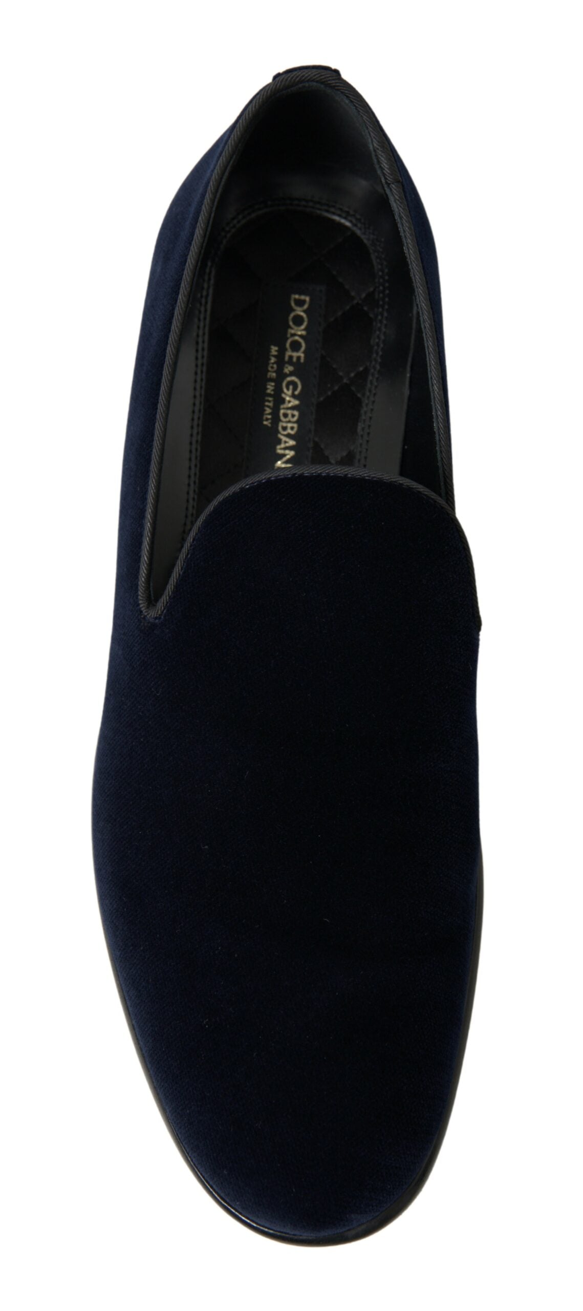 Dolce & Gabbana Elegant Blue Velvet Loafers for Men