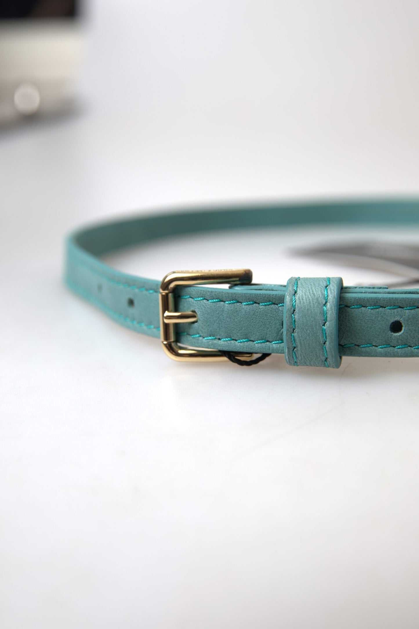Dolce & Gabbana Aquamarine Elegance Leather Belt