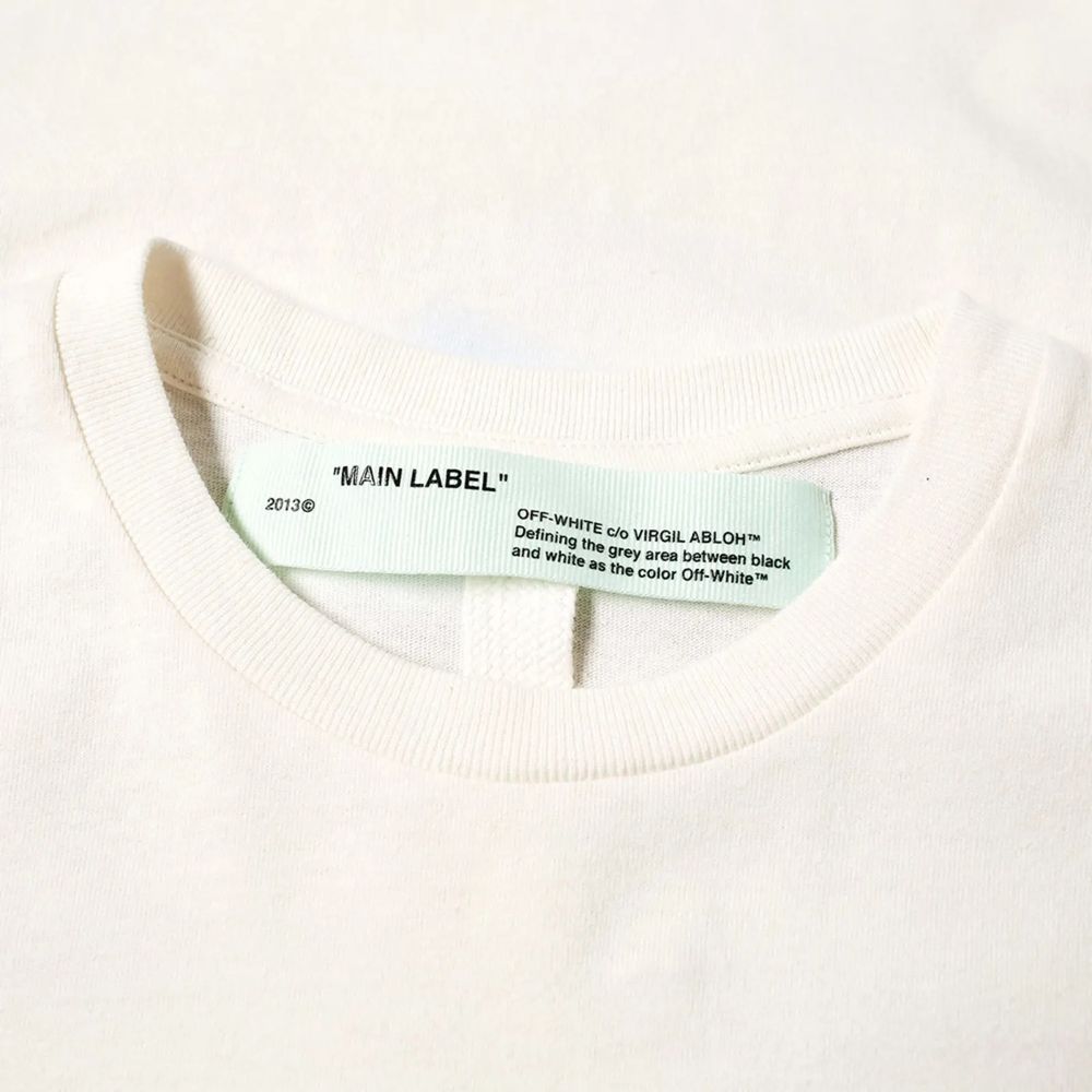 Off-White Graffiti Long Sleeve Cotton Tee - Pristine White