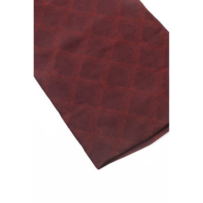 Trussardi Burgundy Viscose Men Scarf