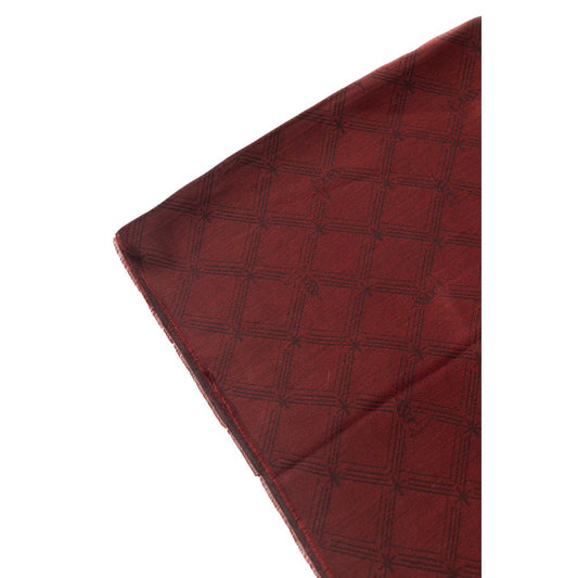 Trussardi Burgundy Viscose Men Scarf