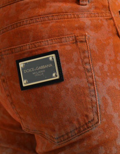 Dolce & Gabbana Multicolor Ombre Cotton Slim Fit Denim Jeans