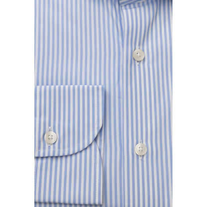 Bagutta Light Blue Cotton Men Shirt