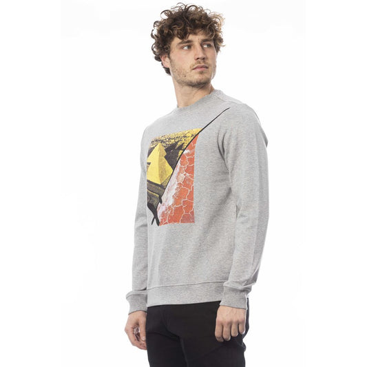 Trussardi Gray Cotton Men Sweater