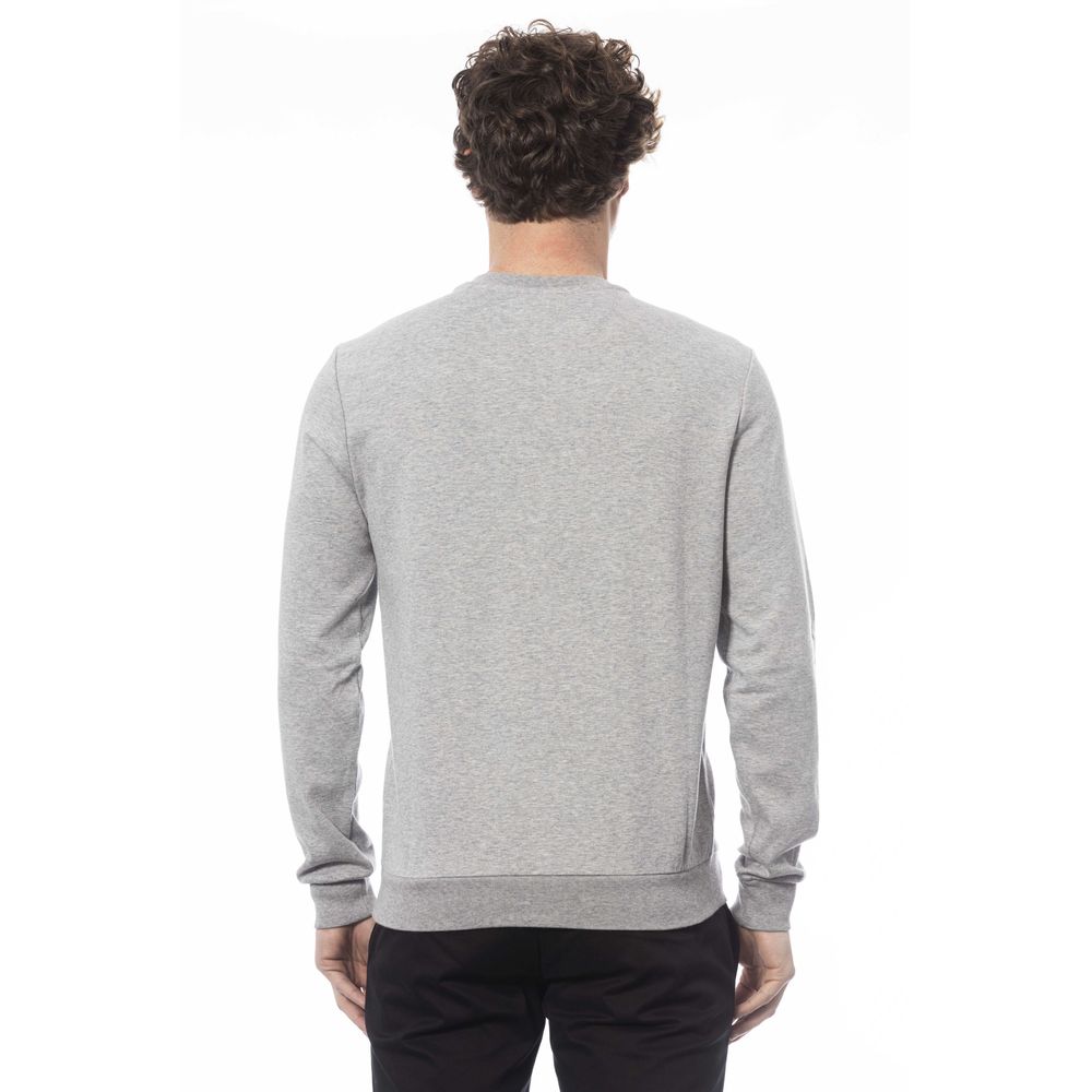 Trussardi Gray Cotton Men Sweater