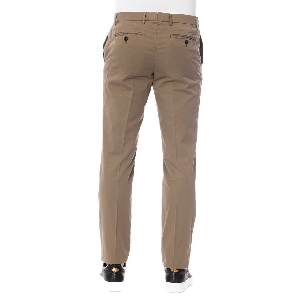 Trussardi Brown Cotton Men Trouser