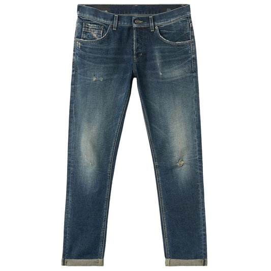 Dondup Chic Washed Blue Stretch Denim