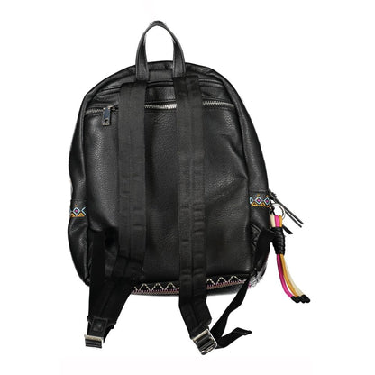 Desigual Chic Black Contrast Detail Backpack